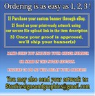 2  X 10  Custom Vinyl Banner 13oz Full Color Outdoor Sign 2x10 Free Design
