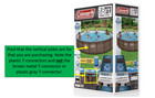 Coleman Vertical Leg 18 Ft Od X 48 In Power Steel Pool  Free Shipping