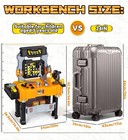 Kids Tool Bench With Electric Drill And Construction Vehicles  2-in-1 Workbench