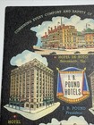 Pound Hotels Ink Blotter Vintage Advertising Mini Sign Jacksonville Florida  