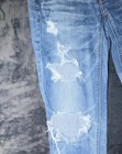American Eagle Tomgirl Girls 4 Slim Mid Rise Skinny Blue Distressed Jeans