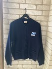Sai Vintage Usps Postal Clerk Sweater Cardigan Knit Full Zip Pockets Navy Size L