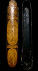 19th C  Hand Made Middle East Persian Qajar Naser Al Din Shah Qalamdan-signed