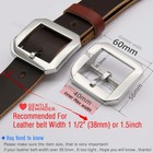 Heavy Duty Octagonal Stainless Steel Pin Buckle For Leather Belt 1 1 2  38mm