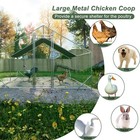 10x25ft Large Walk In Chicken Coop Hen House Farm Rabbit Cage Poultry Run Hutch