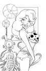Monsters Illustrated Hillbilly Martian Sexy Good Girl Original Comic Art Burcham