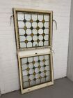 Pair Of Reclaimed Leaded Light Stained Glass Windows 868 X 840mm 910x 840mm