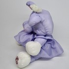 Vintage Fisher Price Puffalumps Purple Pig With Dress 16  Stuffed Animal 1980s