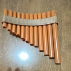 Shepherd Pan Flute Brown Plastic Folk Wind Instrument Traditional Music Portable