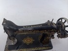 1910 Singer Sewing Machine Treadle Red Eye Model 27 Drop-in Bobbin Needs Service