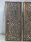 Antique Vintage Pierced Brass Fireplace Screen Salvage Doors Wall Decor Old Lion