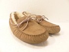 Women s Ugg Dakota 5612 Beige Suede Sheepskin Lace-up Moccasin Slippers Size 9