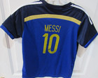 2014 Lionel Messi   10 Argentina National Team Soccer Futbol Jersey Boy s Medium