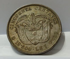 1892 Colombia Cincuenta Centavos Silver Coin G 12 500 Ley 0 835 Extremely  Fine 