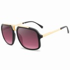  Men Sunglasses Designer Gold Metal Bar Shades Fashion Hip Hop Retro Square New
