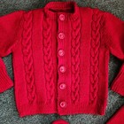 Vtg 40s Red Wool Knit 5 Pc Toddler Holiday Winter Bubble Romper Snow Suit 18 24