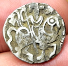 Shahi Kings - Silver Drachm -  samanta Deva   - Bull   Horseman 800 - 1026 Ad