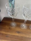 Royal Crystal Rock Glass Soprano White Wine Water Goblet Stems Set 4