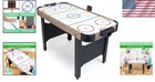 48 Inch Air Hockey Arcade Table For Kids - Oak Or Black - Includes 2 Pushers    