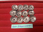 12 Genuine Us Buffalo Indian Head Nickel Domed Shank Coin Buttons 3 4  4  Ship 