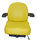 Yellow Zero Turn Lawn Mower Suspension Seat John Deere Cub Cadet Hustler