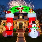 8 2ft Lighted Christmas Inflatable Archway inflatable Santa Claus Christmas Arch