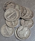 32 G Vg Mercury Dime Lot 90  13 Silver Coins   25c Combined Shipping 