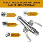 3x Grease Gun Coupler Double Handle High Pressure Quick Release Lock Oil Nozzles