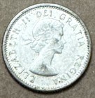Canada - 1959 - 10 Cents - 80  Silver Canadian Coin - Queen Elizabeth Ii