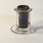 Antique Victorian Inkwell Glass   Brass The Davis Date 1893