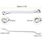 2pcs 45-degree Offset Box End Wrench 10mm X 11mm Metric Double Box End Wrench