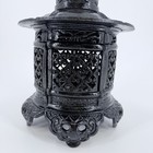Vintage Cast Iron Japanese Pagoda Lantern Candle Holder Garden Decor Heavy