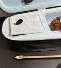 Vintage Violin With Bow   Case Blue Velvet Lining See All Photos
