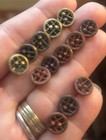 Lot Of 13 Small Antique  Victorian Metal Buttons Austrian Tiny 3 8   