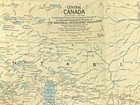 1963 National Geographic Map Central Canada July Vintage Original