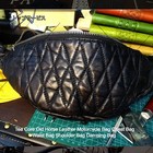 Handmade Horsehide Leather Quilted 2-way Body Bag Vintage Style