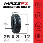 Massfx 25x8-12 Front  2    25x11-10 Rear  2  Tires For Atv  Utv    Sxs  4-pk 