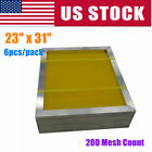 6pack 23  X 31  Aluminum Silk Screen Printing Frame With 200 Yellow Mesh Count