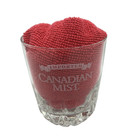 1997 Holiday Canadian Mist Imported Rocks Or Low-ball Glass Etched Barware Guc