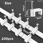 Cable Clips Nail In Cable Clips 100 Pcs 8mm Flat Ethernet Cable Wall Clips Ca   