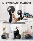 Yoga Ball For Working Out  Quick Pump Included   Large 23-26 Inch 58-65 Cm