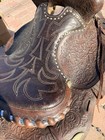 Tooled Leather Western Pleasure Trail Saddle Brown Traditional Design