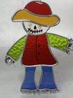 Stained Glass Sun Catcher Scarecrow Vintage Looks Homemade 6 1 2 