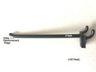  100 Pack  4 Inch Black Plastic Peg Hooks For 1 8  To 1 4  Pegboard  Made In Usa