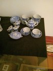 Vintage 1960 Child s 23 Piece Blue Willow Porcelain Tea Set - Made In Japan