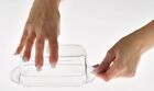 Clear Acrylic Butter Dish With Lid Plastic Covered Cheese Holder With Tray
