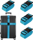Luggage Straps For Suitcases Tsa Approved Travel Belt 8 Pack By Sky Blue
