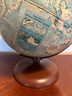 Exc   Vintage 12  Rand Mcnally World Portrait Globe   Metal Base Raised Textured