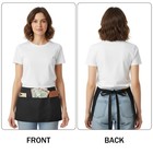 4 Pack Waitress Apron With 3 Pockets-black Server Aprons-waiter Short Half Waist