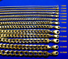 14k Yellow Gold Solid Curb Cuban Chain Necklace Bracelet Real 1